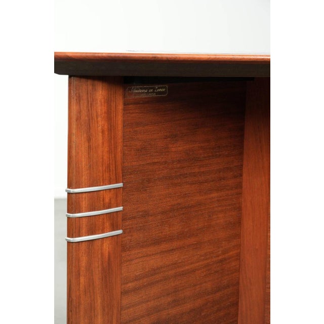 Brown Vintage Art Deco Coffee Table in Triangular Shape from Schuitema For Sale - Image 8 of 10