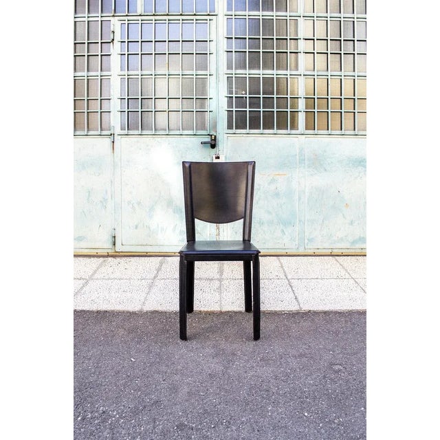 Animal Skin Bleather Chairs by Enrico Pellizzoni, 1970s, Set of 4 For Sale - Image 7 of 10