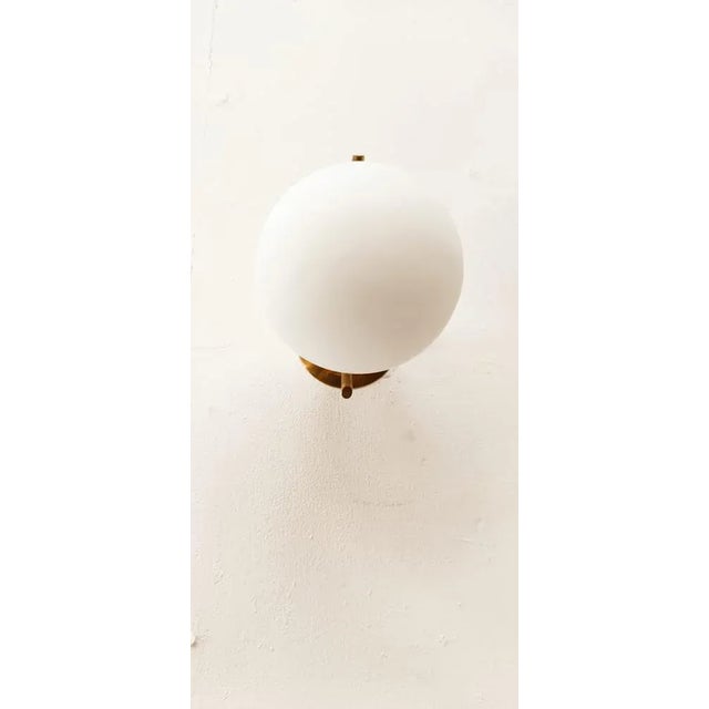 Metal Ottone Wall Lamp with Opal White Sphere For Sale - Image 7 of 15