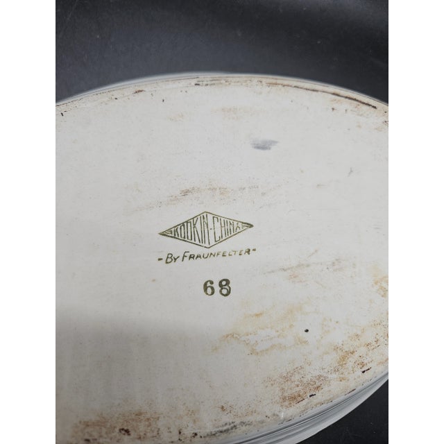 Mid-Century Modern Vintage Fraunfelter Oval Serving Dish For Sale - Image 3 of 3