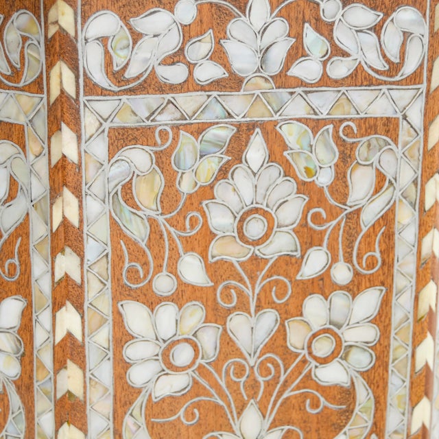 Vintage Handcrafted Andalusian Moorish-Marquetry Mother-Of-Pearl Tables - a Pair For Sale - Image 11 of 12