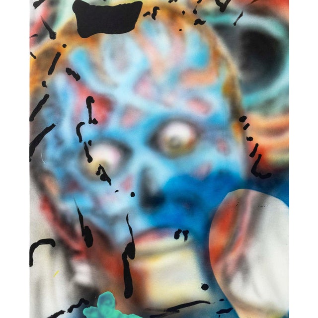 Antwan Horfee (French, b. 1983), "Ebay John Collage", Acrylic on Canvas, 2021, signed and Nino Meir Gallery label verso,...