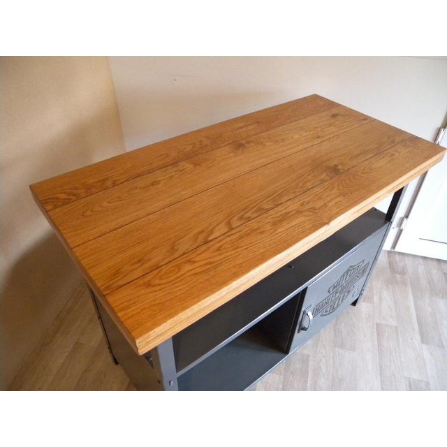 Industrial Industrial Workbench with Harley Davidson Airbrush For Sale - Image 3 of 18