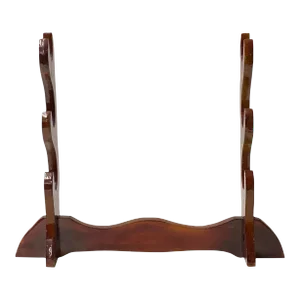 Chinese Reddish Brown Wood Horizontal Pen Brush Holder Display Rack