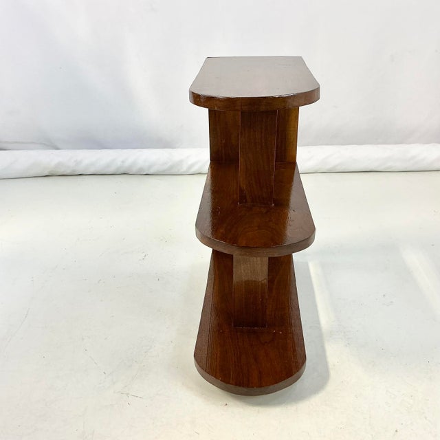 1940s Vintage Art Deco Americana Folk Art Three Tier Side Table For Sale - Image 6 of 14