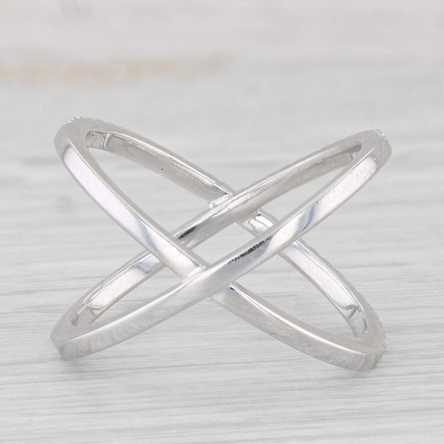 2020s Daussi 0.30ctw Diamond Orbit Ring 18k White Gold Size 6.75 For Sale - Image 5 of 8