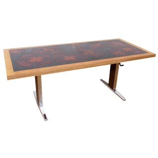 Raise and Lower Ceramic Coffee Table, 1970s For Sale