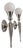 French Art Deco Wall Sconces in Nickel-Plated Aluminum and Glass, Set of 2 For Sale