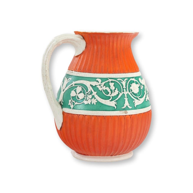 English Antique English Salt Glaze Water Pitcher For Sale - Image 3 of 6