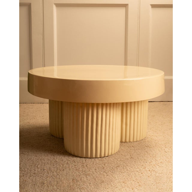 Cream and Green Nesting Tables, 1980s, Set of 2 For Sale - Image 4 of 11