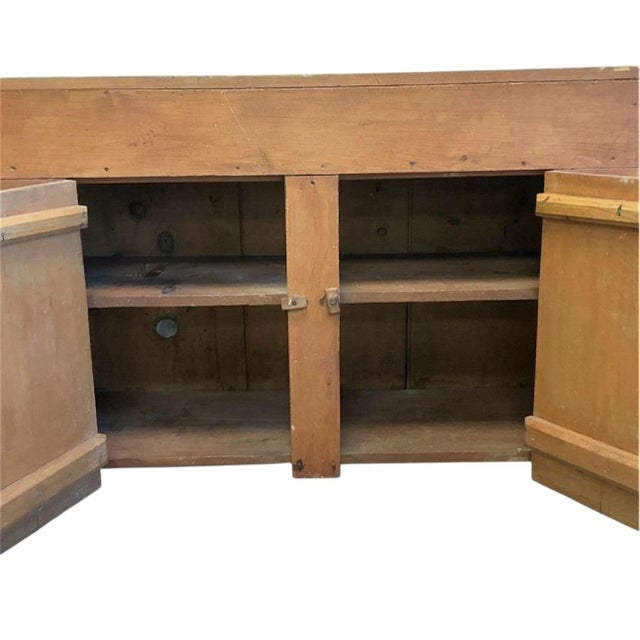 Late 19th Century Antique Primitive Pine Early American Dry Sink Cabinet Country Farmhouse For Sale - Image 5 of 7