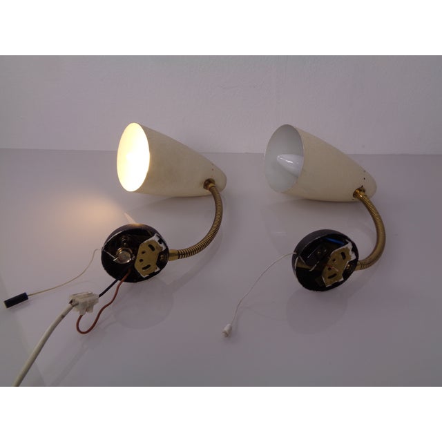 Mid-Century Adjustable Wall Lamps, Italy, 1950s, Set of 2 For Sale - Image 6 of 18