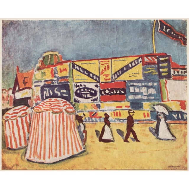 Paper 1943 After Albert Marquet "The Posters in Trouville", First Edition Parisian Offset Lithograph For Sale - Image 7 of 8