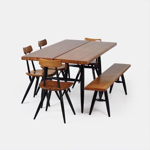 Pirkka Dining Set by Ilmari Tapiovaara for Asko & Laukaan Puu, 1950s, Set of 6 For Sale - Image 11 of 11