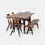 Pirkka Dining Set by Ilmari Tapiovaara for Asko & Laukaan Puu, 1950s, Set of 6 For Sale - Image 11 of 11