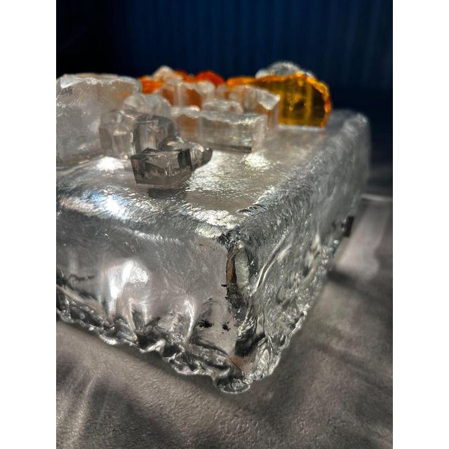 Vintage Italian Sculptural Glass Wall Light from Poliarte, 1970s For Sale - Image 6 of 15
