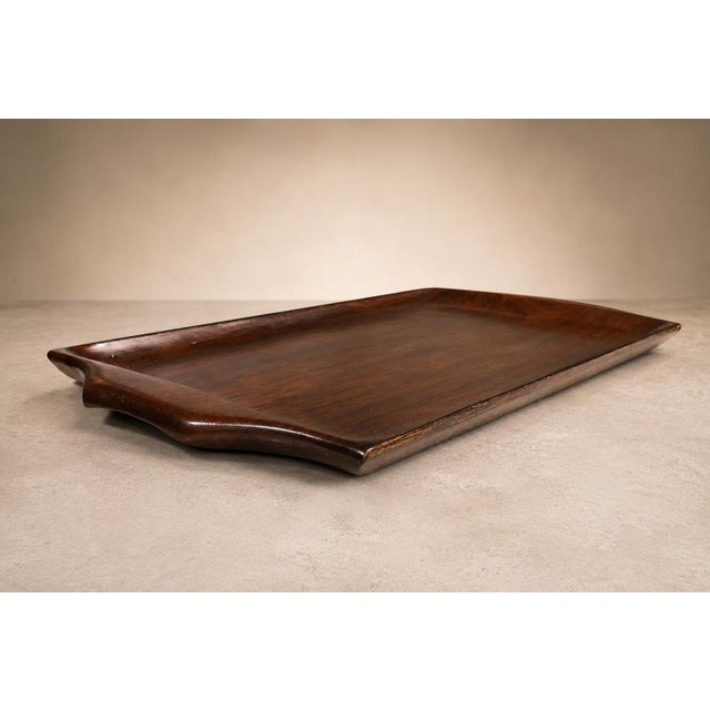 1960s Brazilian Modern Serving Tray in Jacarandá, by Jean Gillon for WoodArt For Sale - Image 10 of 17
