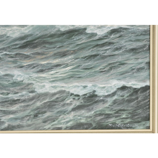 Patrick Von Kalckreuth 1892-1970 Large Seascape Mid Century Modern 37 X 48in. Framed. For Sale In Los Angeles - Image 6 of 10