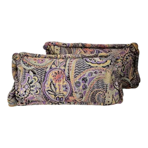 Purple Paisley Custom Handmade Pillows Covers Floral Patterns
