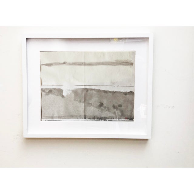 Abstract Acrylic Painting On Japanese Paper Framed Chairish