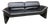Three-Seater Sofa in Black Genuine Leather by Hans Kaufeld for de Sede, 1980s For Sale