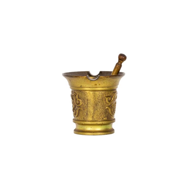 Baroque Bronze Mortar and Pestle with Atral Logo Pharmaceutical, 1950s For Sale - Image 3 of 7