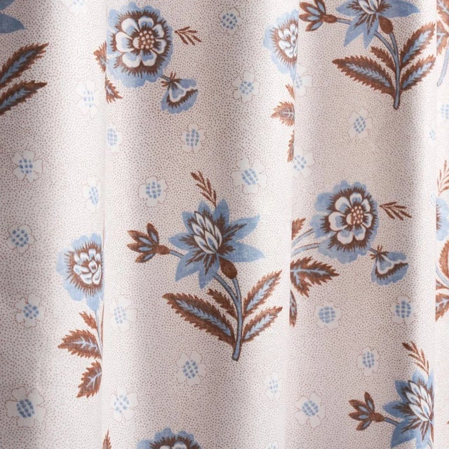 Schumacher Sample - Schumacher Colline Fabric in Delft & Sepia For Sale - Image 4 of 5