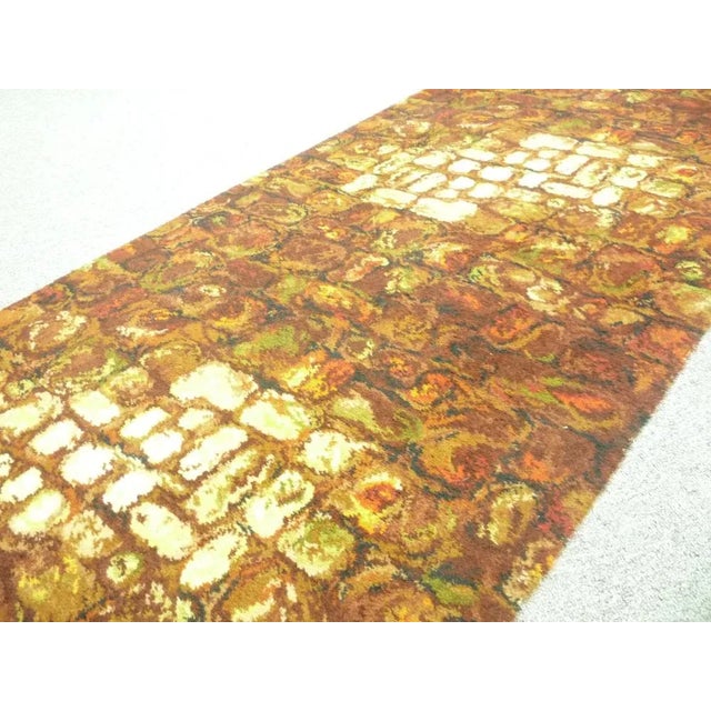 Mid-Century Modern English Flower Power Rug, 1970s For Sale - Image 3 of 11