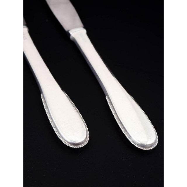 Lunch Knives in Sterling Silver and Stainless Steel by Evald Nielsen, 1930s, Set of 2 For Sale - Image 3 of 6