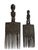The Wedding HEMBA hand carved wooden combs from Congo depict a standing couple, serving as prestigious bridal ornaments...