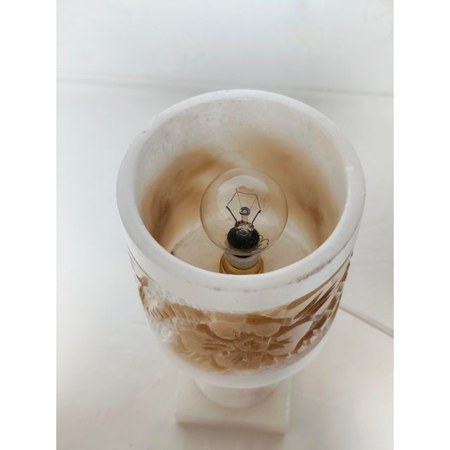 Vintage Spanish Alabaster Table Lamp, 1950s For Sale - Image 4 of 13