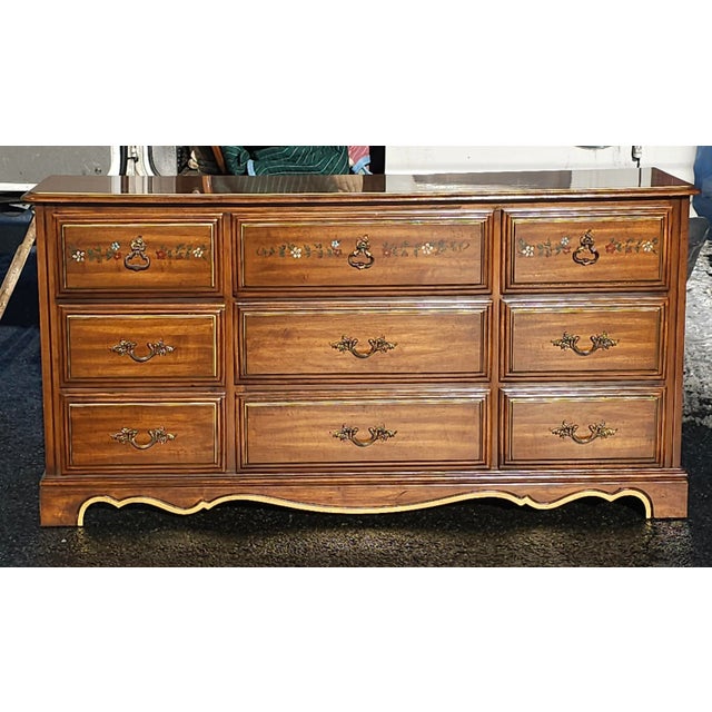 Henry Link Furniture Ornate and Partial Gilt Dresser With Lenoir