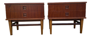 Scandinavian Style Bedside Tables in Teak, 1960s, Set of 2