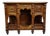 Carved Walnut Buffet with Marble Top For Sale
