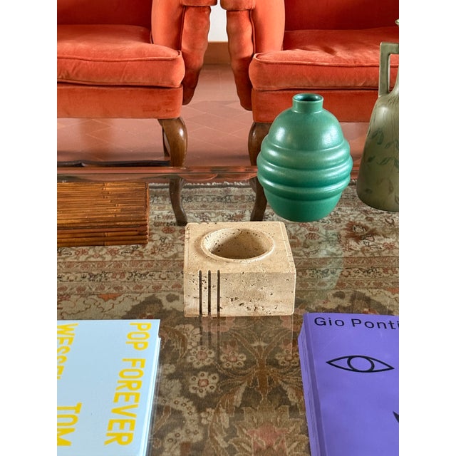 Travertine Cubic Vide Poche / Ashtray, Cerri Nestore, Italy, 1970s For Sale - Image 10 of 10