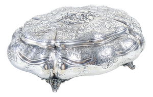 Vintage Silver Jewelry Box, 1930s