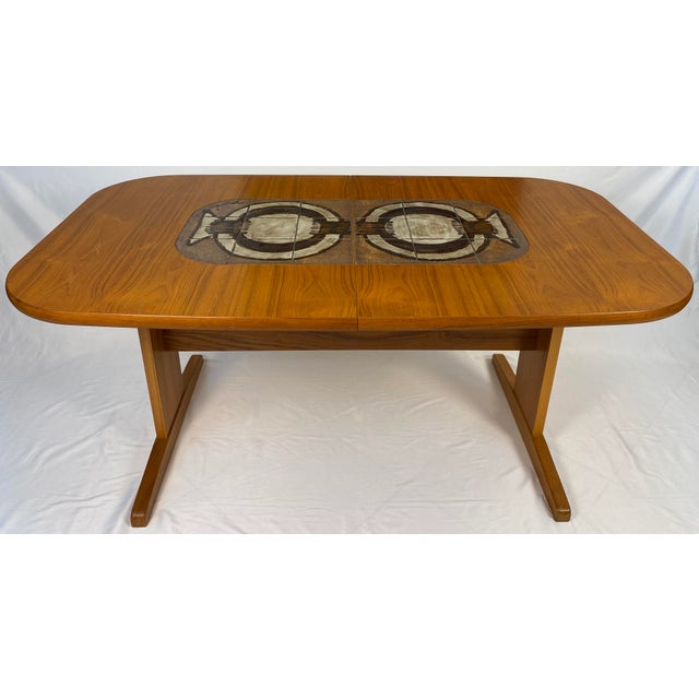 Large Mid-Century Extendable Danish Dining Table or MCM Teak Dining Table For Sale - Image 16 of 16