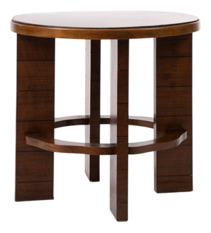 Art Deco Coffee Table with Round Top, 1940s