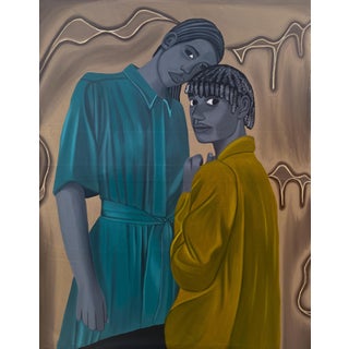 "Soulmates in Every Step", Oil on Canvas Painting by Olayinka Salami For Sale
