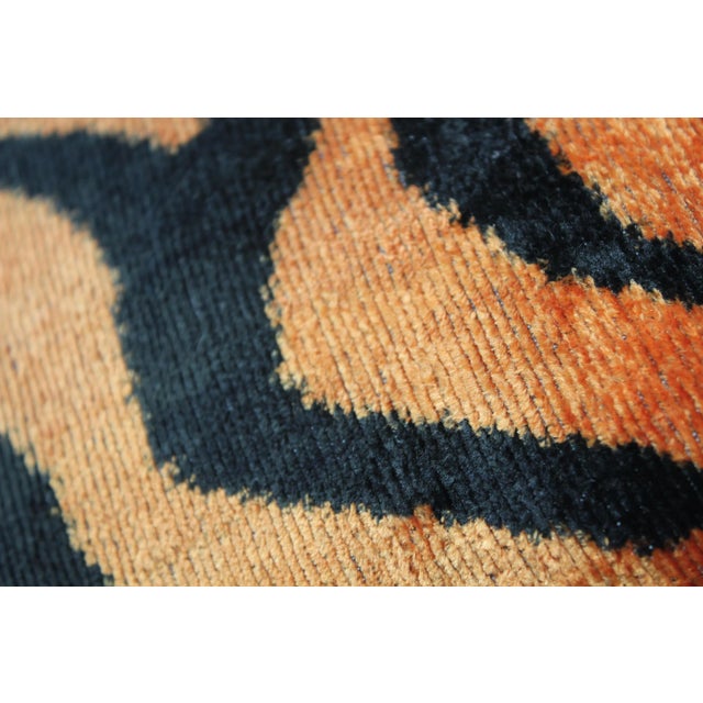 Contemporary Tiger Print Silk Velvet Handmade Pillow For Sale In Washington DC - Image 6 of 10