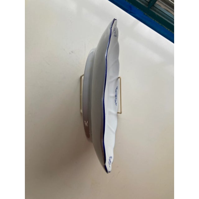 Hollywood Regency Vintage Fine Asian Porcelain Bamboo & Floral Design Plate For Sale - Image 3 of 6