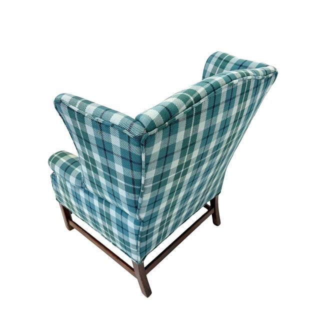 Early 20th Century Chippendale Style Upholstered Wing Chair, For Sale In New York - Image 6 of 7