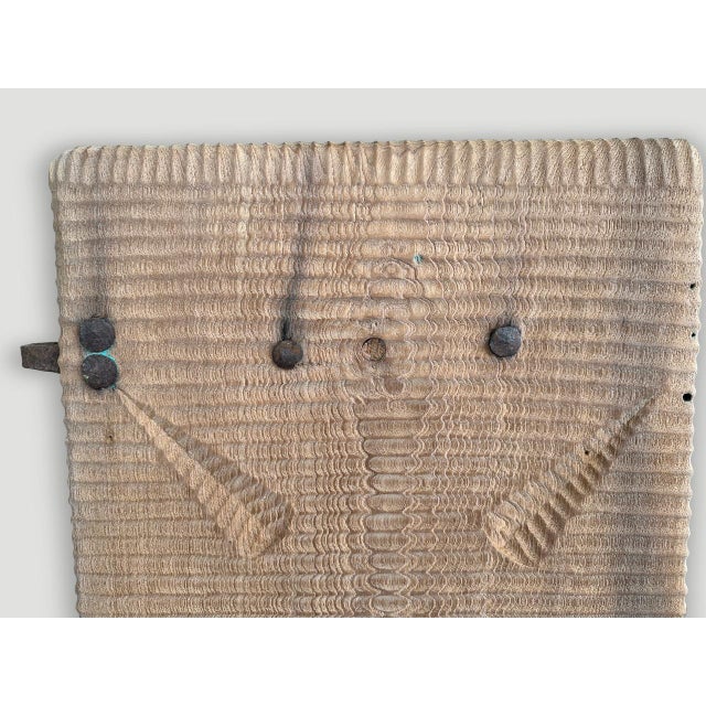 Beautiful antique doors with original hardware. We added our unique minimalist carving to these two single panels of...