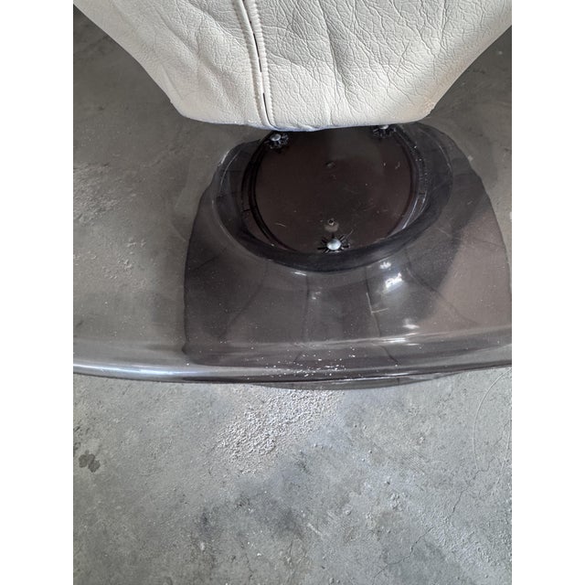 Vintage Lounge Chair in Acrylic and Leather by Raphaël Raffel, 1960s For Sale - Image 16 of 18