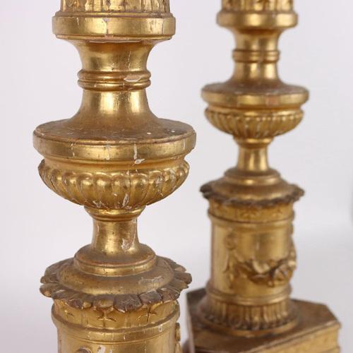 Empire Torchers in Carved and Gilded Wood For Sale - Image 6 of 10