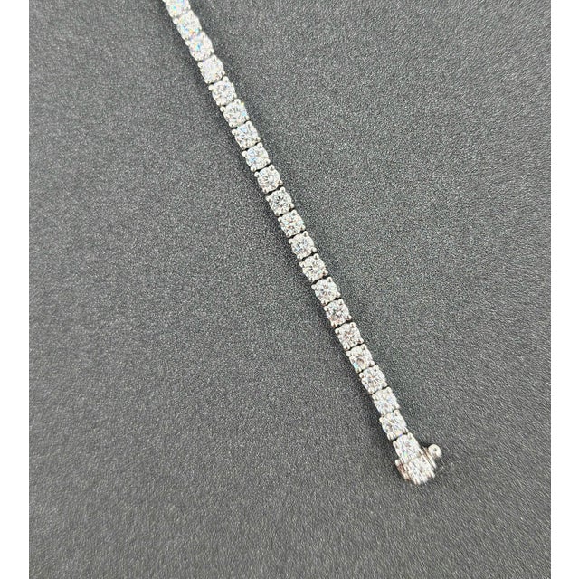 4.89 Ct Diamond Tennis Bracelet For Sale In Chicago - Image 6 of 8