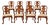 Vintage Queen Anne Burl Walnut Dining Chairs With Leopard Velvet Seats — Set of 8 For Sale