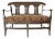Antique French Country Carved Back Arm Settee For Sale