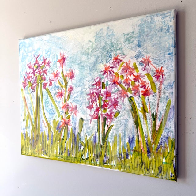 Contemporary Iris Painting Contemporary Mixed Media Painting For Sale - Image 3 of 4