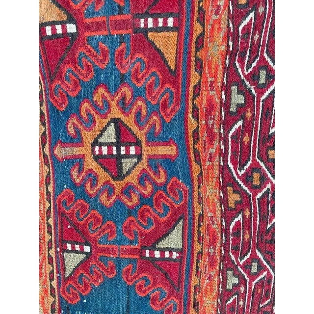 Rustic Vintage Shahsavand Soumak Kilim For Sale - Image 3 of 17